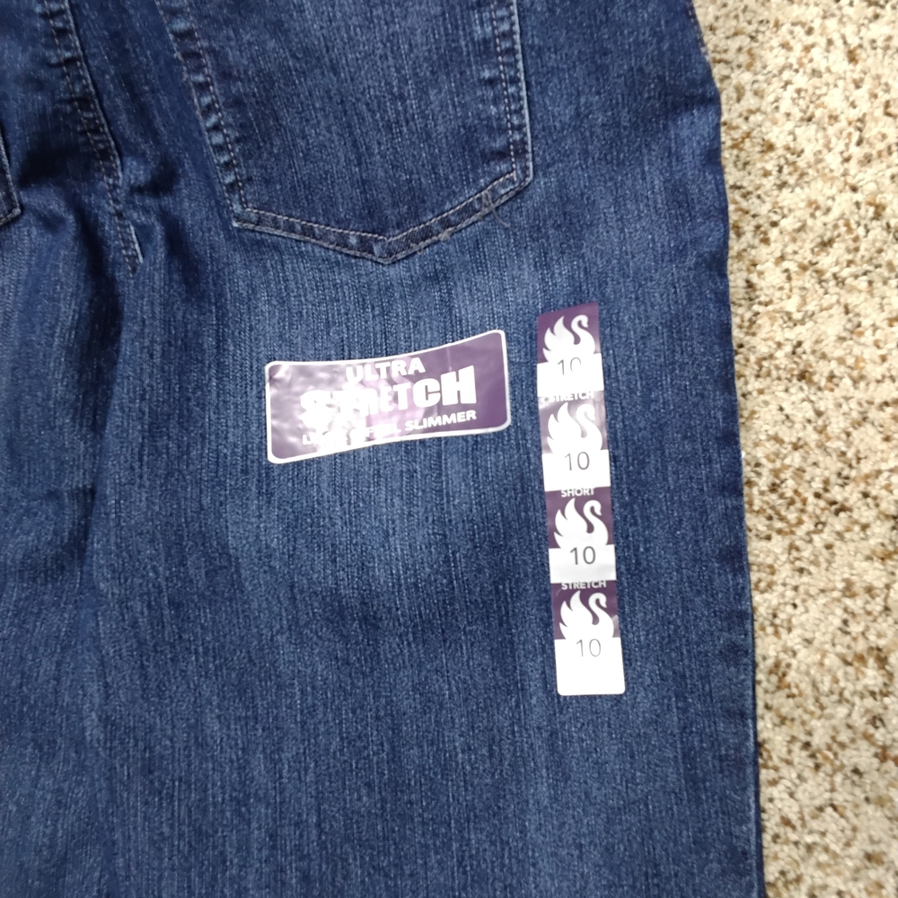 3833 Size 10 Gloria Vanderbile Floral Wide Leg Women's Jeans - Picture 5 of 8